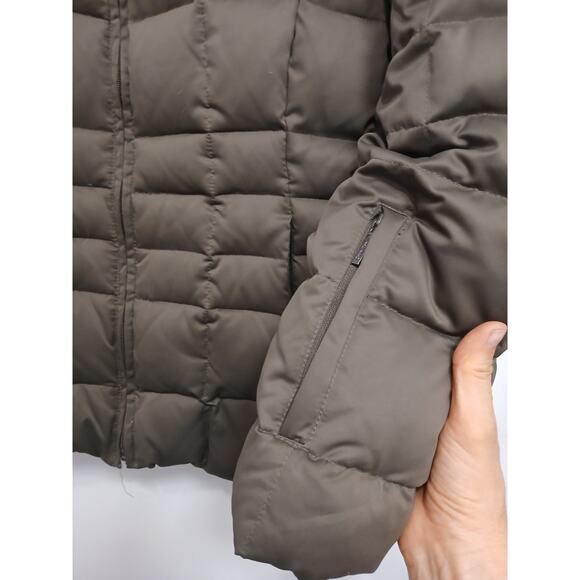 Calvin Klein Duck Down Parka Sz M Brown Puffer jacket Coat Removable Hood $250 - Picture 7 of 16